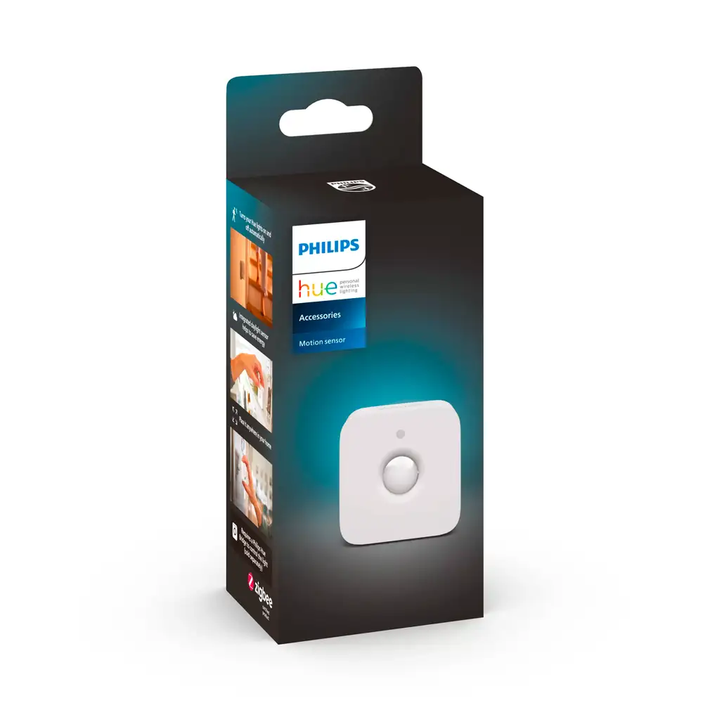 Caja del sensor de movimiento interior para sistema Philips Hue.