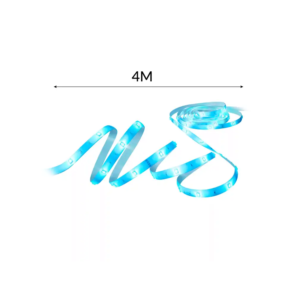 Tira LED Philips WiZ 4M RGB vista enrollada color azul