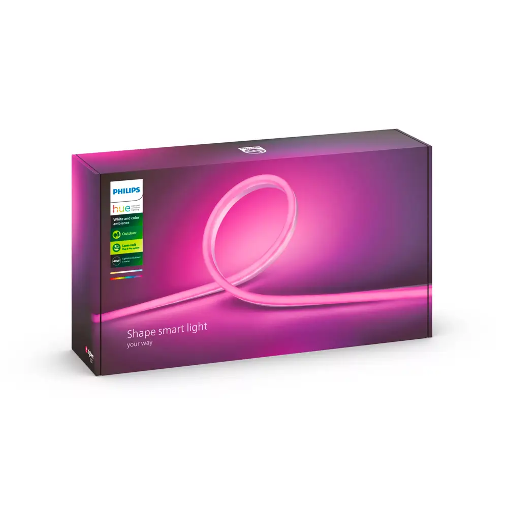 Caja packaging tira LED exterior 5 metros Philips Hue White and Color
