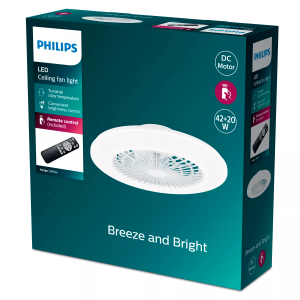 Ventilador Amigo Flat Plafón LED 42W+20W Blanco – Philips - Imagen 2