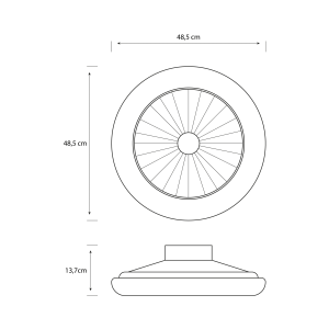Ventilador Amigo Flat Plafón LED 42W+20W Blanco – Philips - Imagen 3