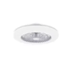 Detalle del ventilador de techo Philips Amigo Flat con plafón LED 60W+25W blanco vista inferior