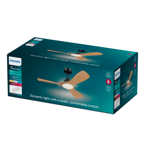 Ventilador Olas P LED 28W+24W Negro y Madera – Philips - Imagen 3