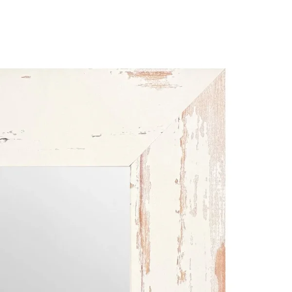 tiendas deco espejo de pared decorativo 30 x 80 cm con marco blanco envejecido campiluz 2