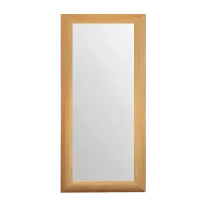 Espejo de Pared Decorativo 30 x 80 cm con Marco de Madera Tono Claro - Campiluz - Imagen 1