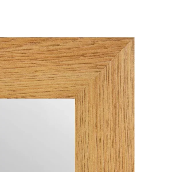 tiendas deco espejo de pared decorativo 30 x 80 cm con marco de madera tono claro campiluz 2