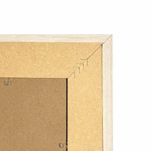 Espejo de Pared Decorativo 40 x 60 cm con Marco Efecto Madera Blanqueada - Campiluz - Imagen 3