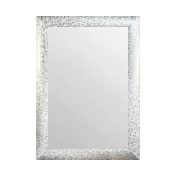 tiendas deco espejo de pared decorativo 40 x 60 cm con marco plateado de acabado texturizado campiluz 1