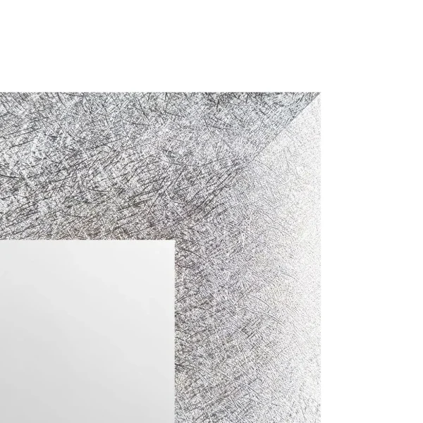 tiendas deco espejo de pared decorativo 40 x 60 cm con marco plateado de acabado texturizado campiluz 2