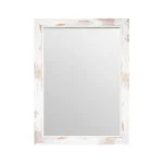 tiendas deco espejo de pared decorativo 50 x 70 cm con marco blanco envejecido campiluz 1