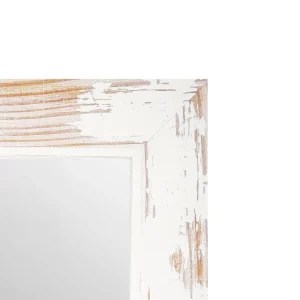Espejo de Pared Decorativo 50 x 70 cm con Marco Blanco Envejecido - Campiluz - Imagen 2