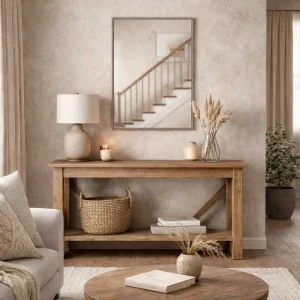 Espejo de Pared Decorativo 50 x 70 cm con Marco Efecto Madera Oscura - Campiluz - Imagen 4