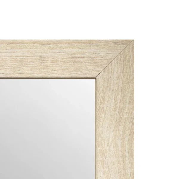tiendas deco espejo de pared decorativo rectangular 30 x 80 cm con marco de madera natural clara campiluz 2