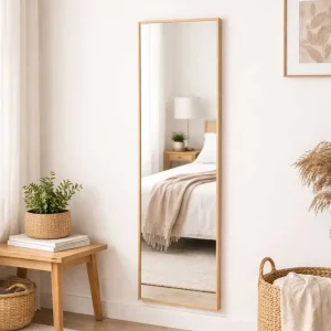 Espejo de Pared Decorativo Rectangular 30 x 80 cm con Marco Dorado Envejecido - Campiluz - Imagen 3