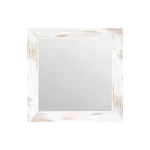 tiendas deco espejo decorativo cuadrado 40 x 40 cm con marco blanco envejecido campiluz 1