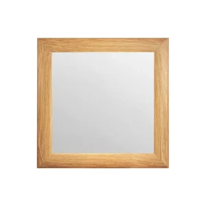 Espejo Decorativo Cuadrado 40 x 40 cm con Marco de Madera Natural - Campiluz - Imagen 1