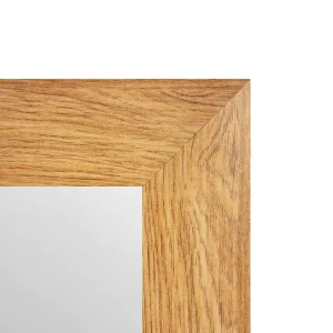 Espejo Decorativo Cuadrado 40 x 40 cm con Marco de Madera Natural - Campiluz - Imagen 2