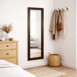 Espejo Decorativo Rectangular 30 x 80 cm con Marco de Madera Oscura - Campiluz - Imagen 3