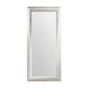 Espejo Decorativo Rectangular 30 x 80 cm con Marco Plateado Texturizado - Campiluz - Imagen 1