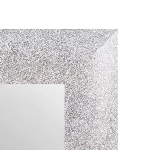 Espejo Decorativo Rectangular 30 x 80 cm con Marco Plateado Texturizado - Campiluz - Imagen 2