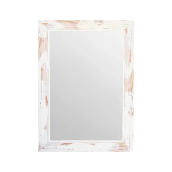 tiendas deco espejo decorativo rectangular 40 x 60 cm con marco blanco envejecido campiluz 1