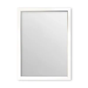 Espejo Decorativo Rectangular 50 x 70 cm con Marco Blanco Liso - Campiluz - Imagen 1