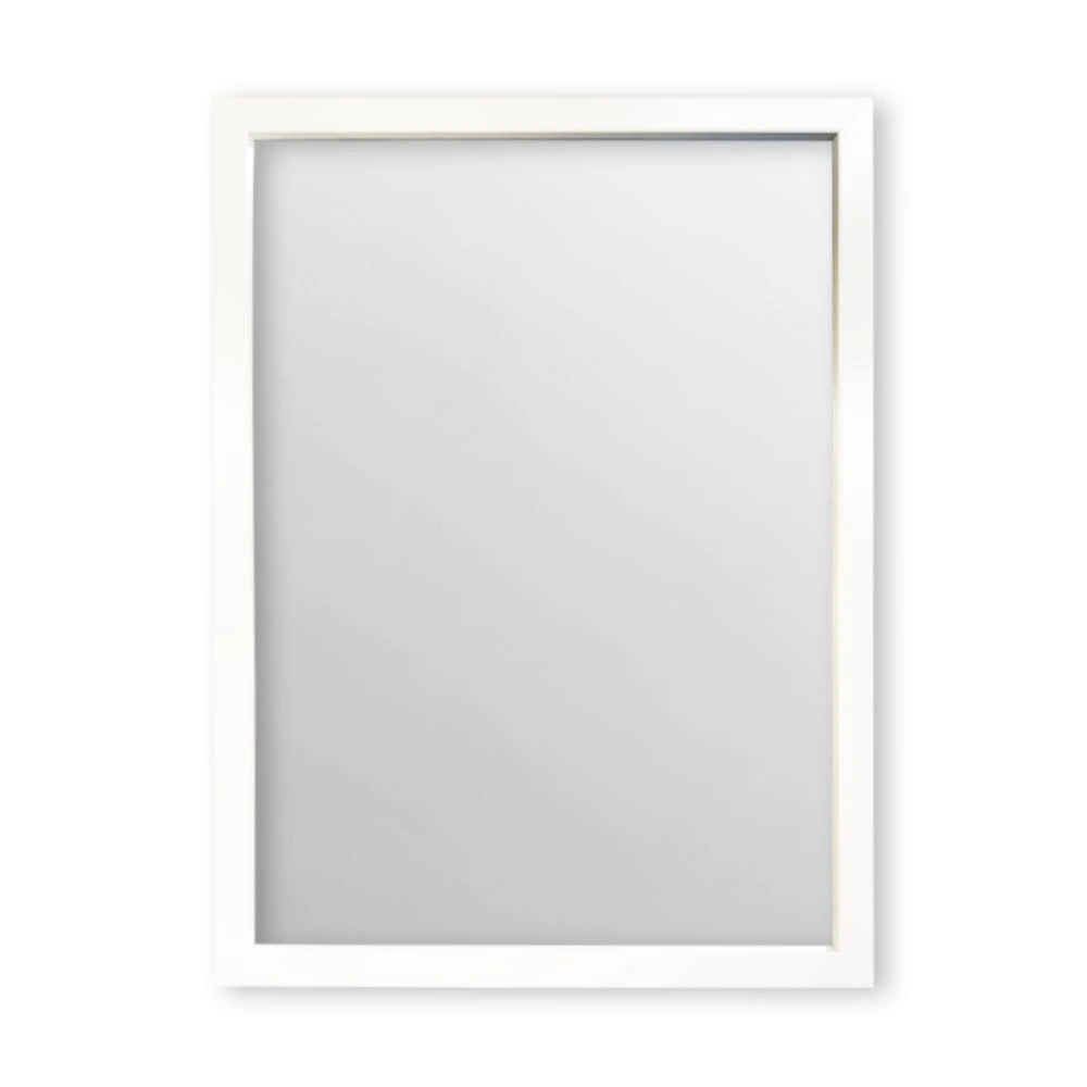 tiendas deco espejo decorativo rectangular 50 x 70 cm con marco blanco liso campiluz 1