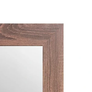 Espejo Decorativo Rectangular 50 x 70 cm con Marco de Madera Oscura Degradada - Campiluz - Imagen 2