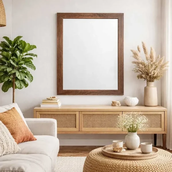 tiendas deco espejo decorativo rectangular 50 x 70 cm con marco de madera oscura degradada campiluz 3