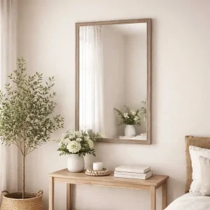 Espejo Decorativo Rectangular 50 x 70 cm con Marco Metálico de Efecto Envejecido - Campiluz - Imagen 3