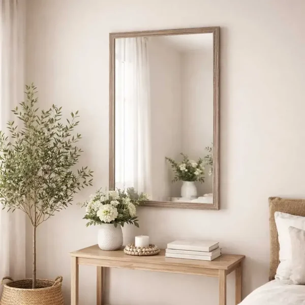 tiendas deco espejo decorativo rectangular 50 x 70 cm con marco metalico de efecto envejecido campiluz 3