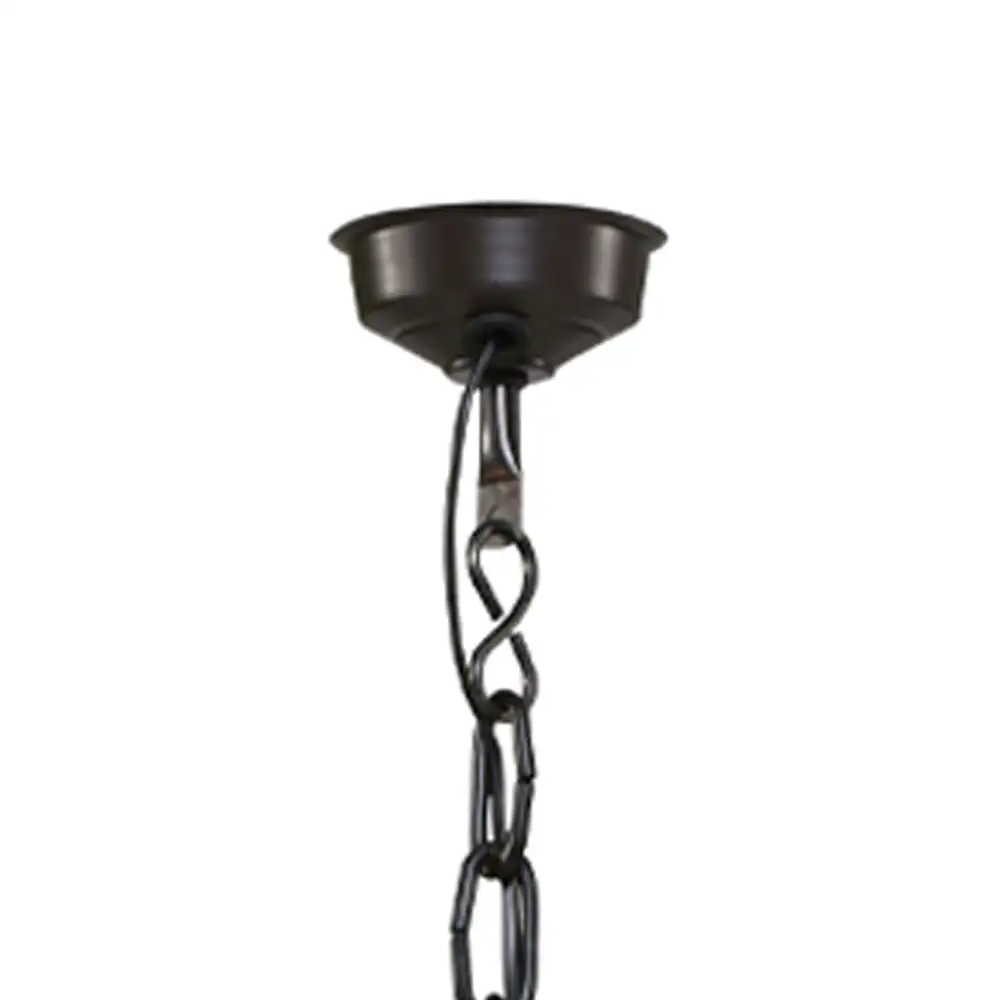 Portalámparas de techo colgante doble yuguilo con campanas y pantallas Campiluz detalle estructura