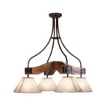 Portalámparas de techo colgante Napo 4 luces con pantallas textiles Campiluz vista completa