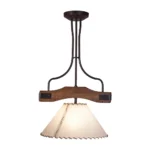 Portalámparas de techo colgante Napo individual con pantalla textil Campiluz vista completa