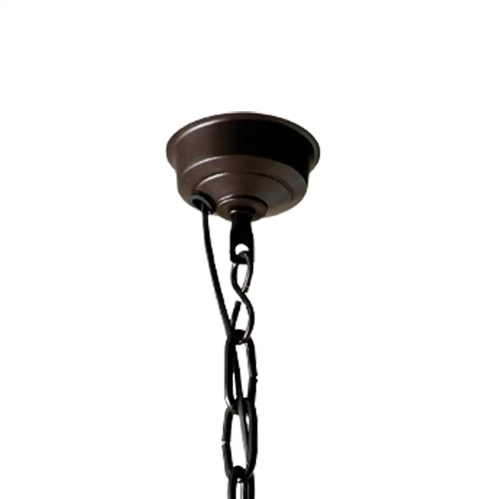 Portalámparas de techo colgante yuguilo con campana y pantalla metálica industrial Campiluz detalle cadena